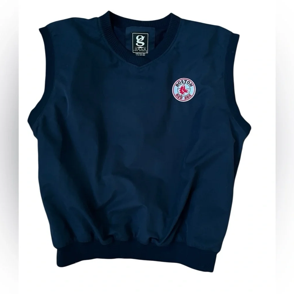 Boston Red Sox Men’s Vest Medium Navy Blue World Series 2004 V-neck golf